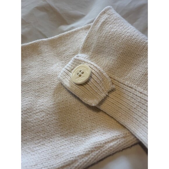 Liz Claiborne Ivory Knit Pullover Sweater Women’s XL 100% Cotton Button Detail - Picture 7 of 14